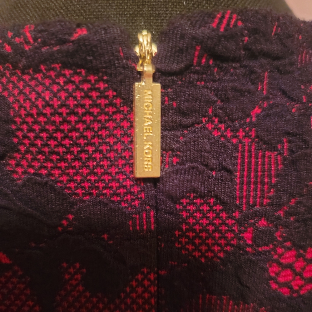 Michael Kors Knit Dress Red with Blacklace Demask - Picture 8 of 9